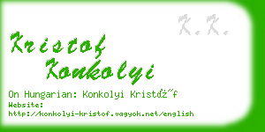 kristof konkolyi business card